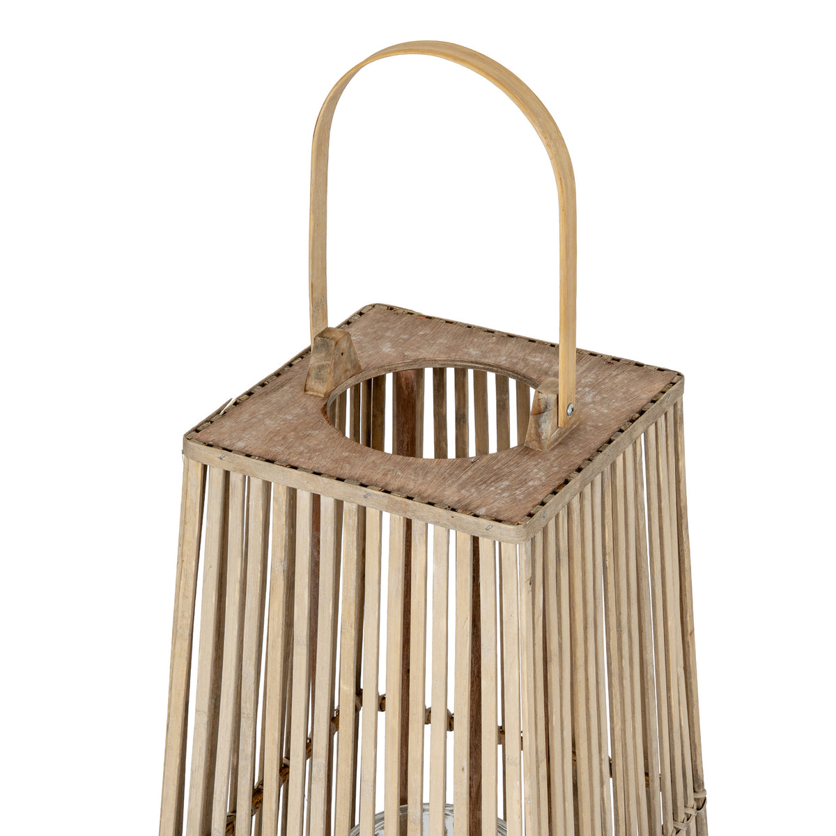 Large Silo Wicker Lantern With Glass Holder by Hill Interiors - image 4