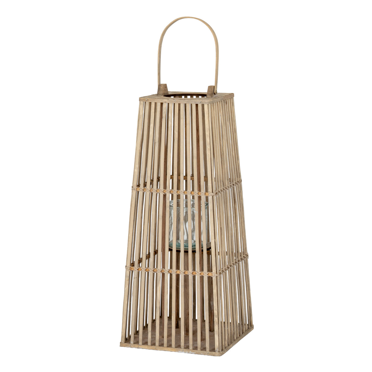 Medium Silo Wicker Lantern With Glass Holder by Hill Interiors - image 2