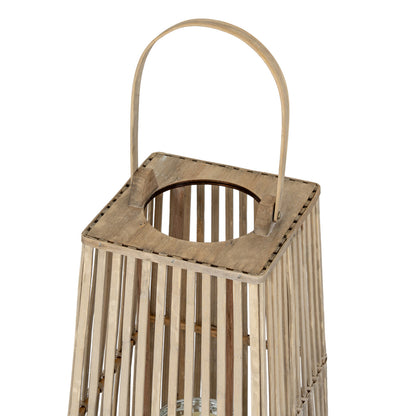 Medium Silo Wicker Lantern With Glass Holder by Hill Interiors - image 4