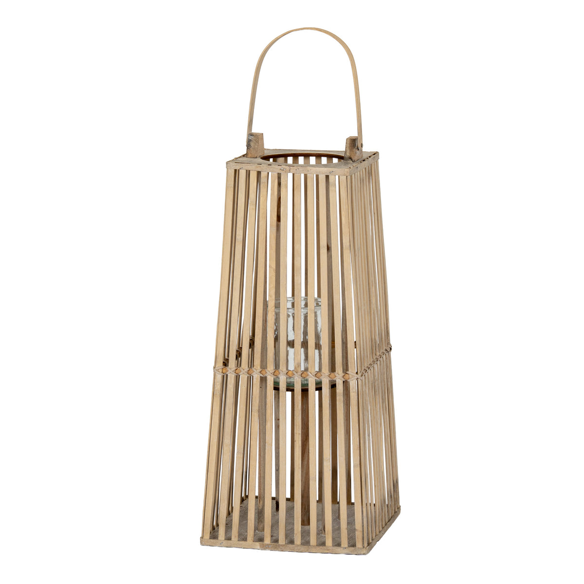 Small Silo Wicker Lantern With Glass Holder by Hill Interiors - image 2