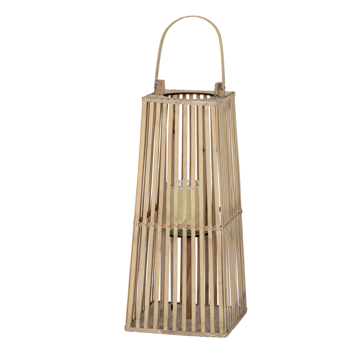Small Silo Wicker Lantern With Glass Holder by Hill Interiors - image 3