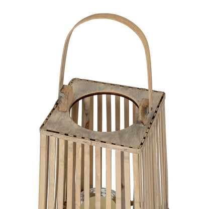 Small Silo Wicker Lantern With Glass Holder by Hill Interiors - image 4