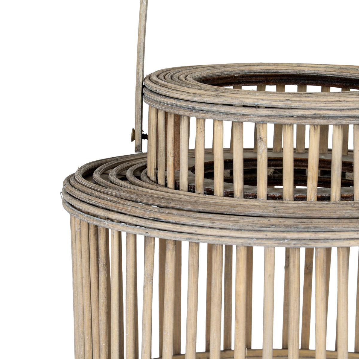 Cylinder Wicker Lantern With Glass Holder by Hill Interiors - image 4
