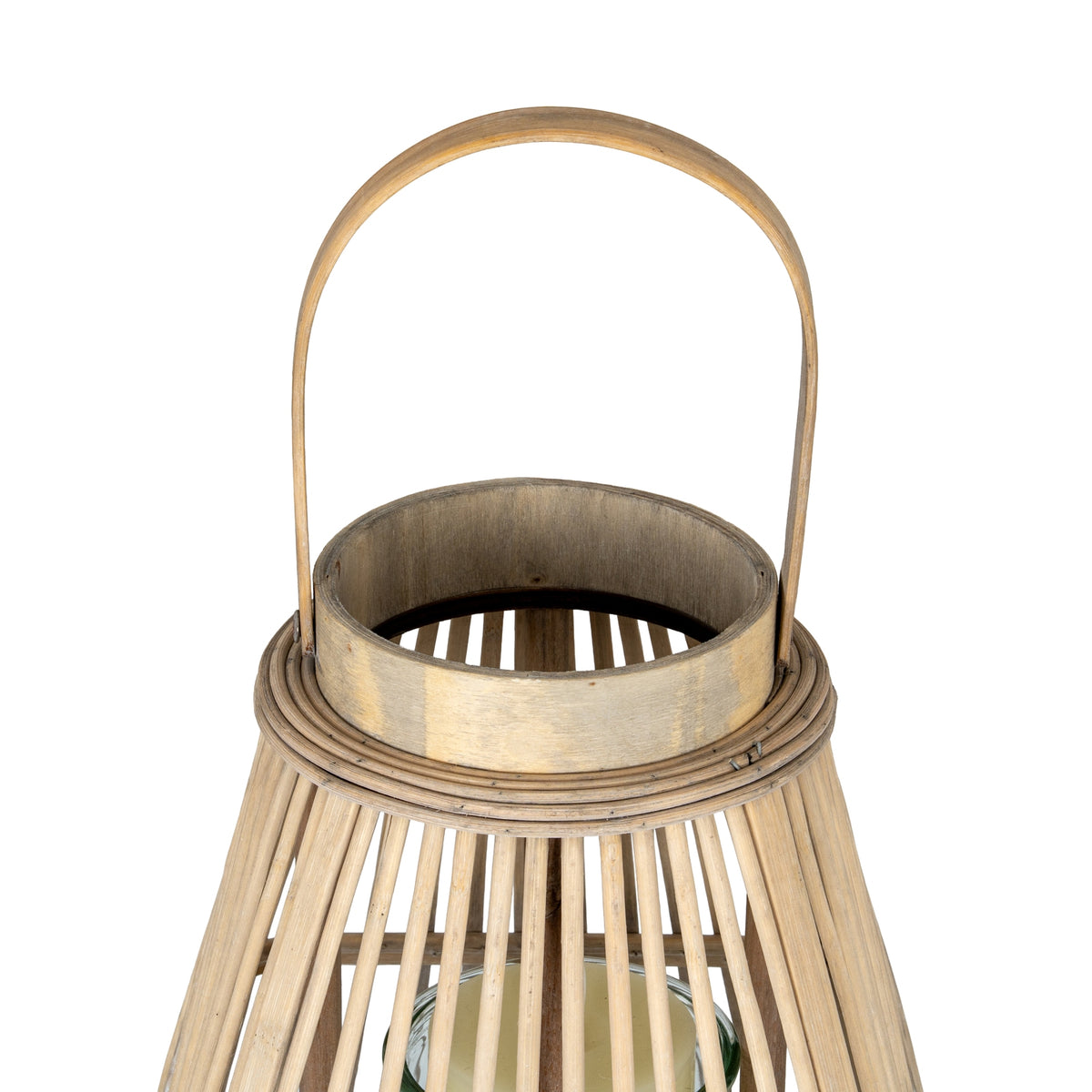 Medium Peardrop Wicker Lantern With Glass Holder by Hill Interiors - image 3