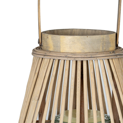 Medium Peardrop Wicker Lantern With Glass Holder by Hill Interiors - image 4