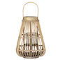 Medium Peardrop Wicker Lantern With Glass Holder by Hill Interiors