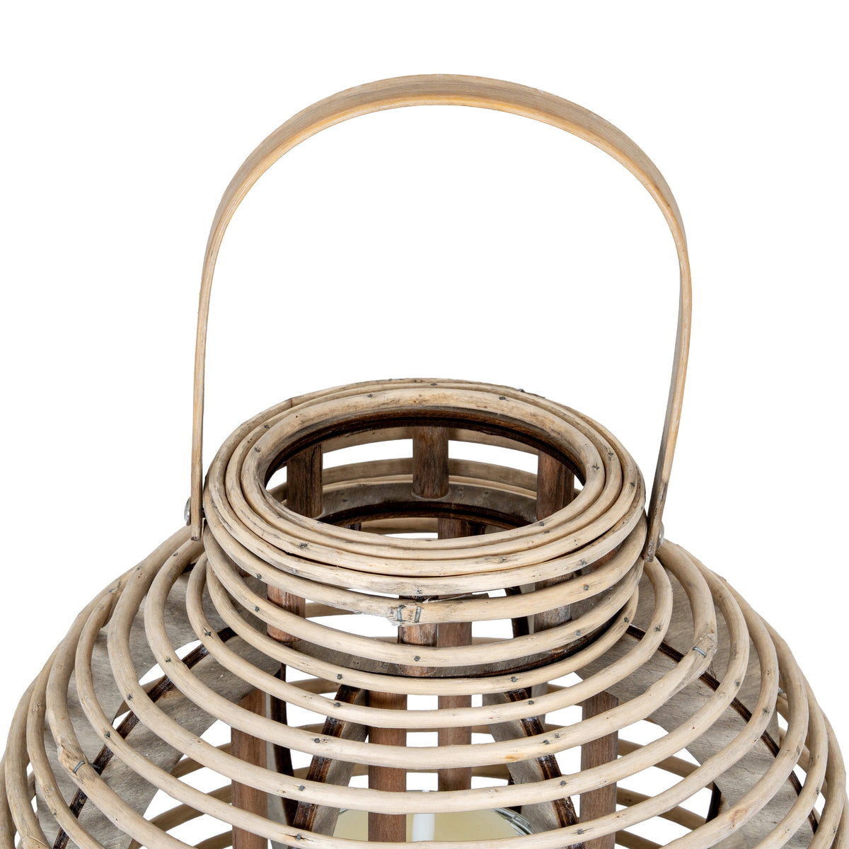 Large Round Willow Lantern With Glass Holder by Hill Interiors - image 3