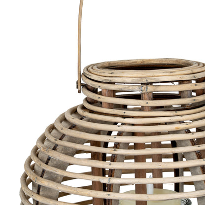 Large Round Willow Lantern With Glass Holder by Hill Interiors - image 4