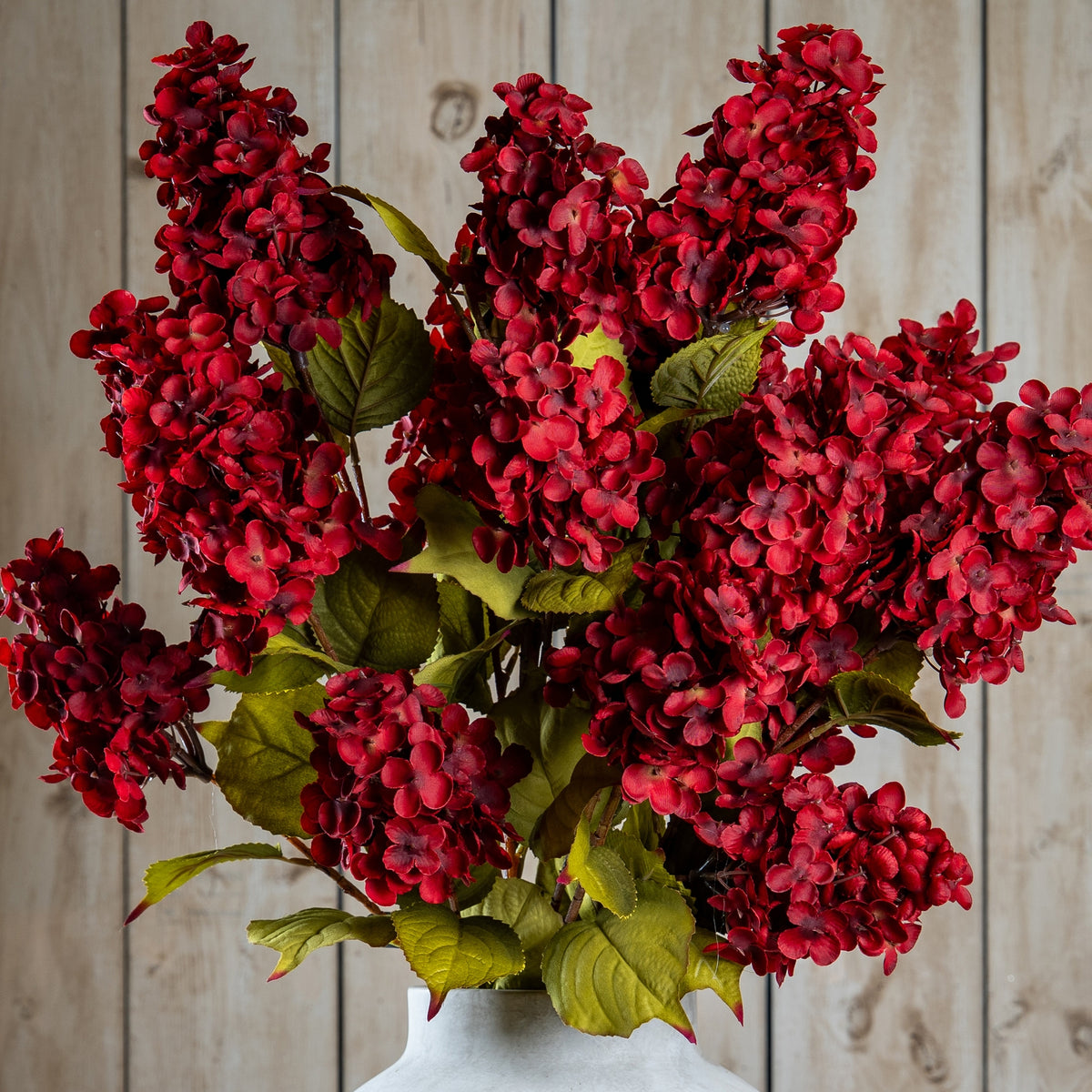 Dark Red Spear Hydrangea Spray by Hill Interiors