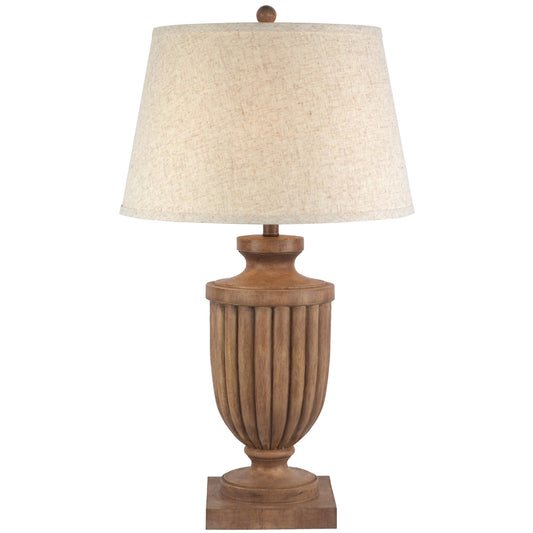 Tassora Table Lamp With Edged Linen Shade by Hill Interiors