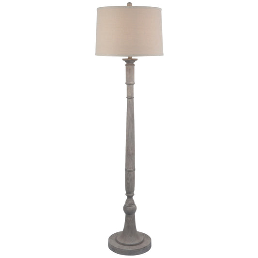 Stella Floor Lamp With Linen Shade by Hill Interiors