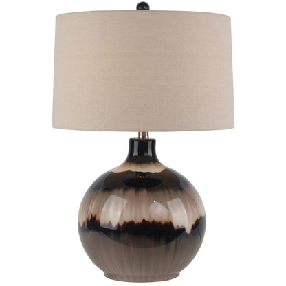 Sepia Shadows Table Lamp With Linen Shade by Hill Interiors - image 2