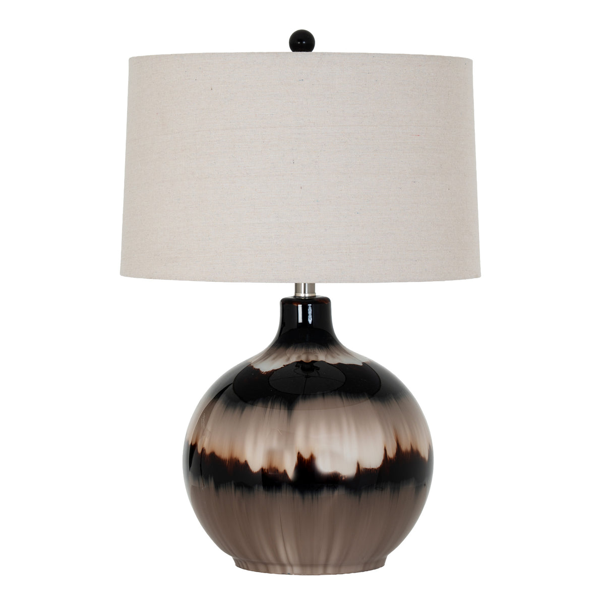 Sepia Shadows Table Lamp With Linen Shade by Hill Interiors - image 3