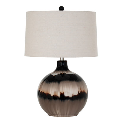 Sepia Shadows Table Lamp With Linen Shade by Hill Interiors - image 3