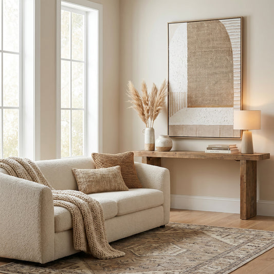 Petra Hand Painted Canvas In Frame by Hill Interiors