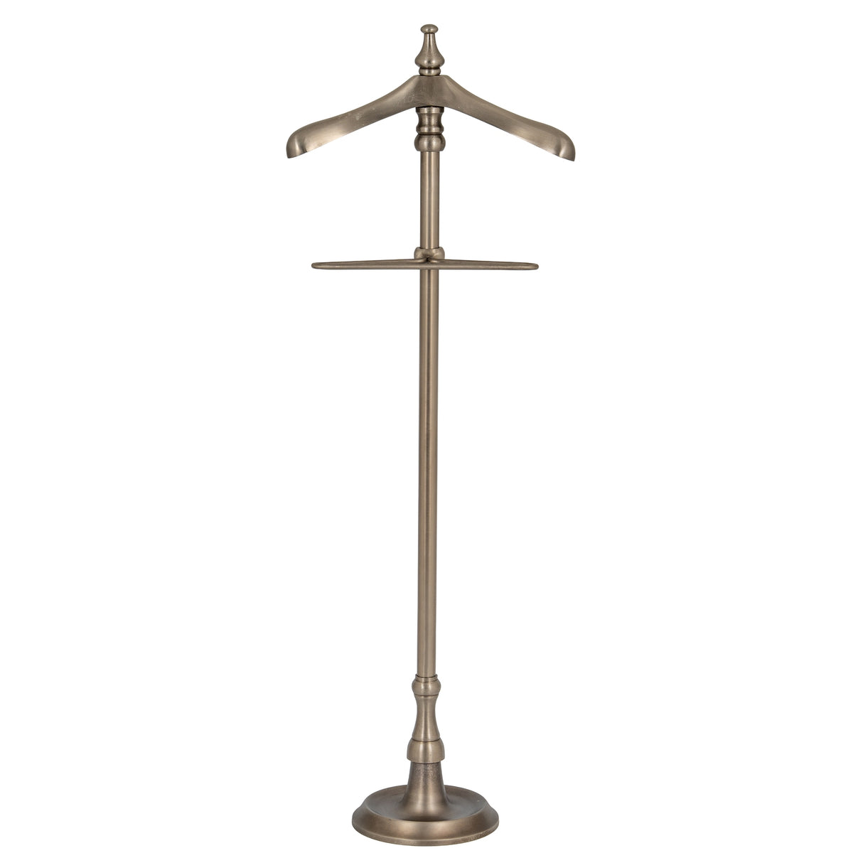 Antiqued Silver Valet Stand by Hill Interiors