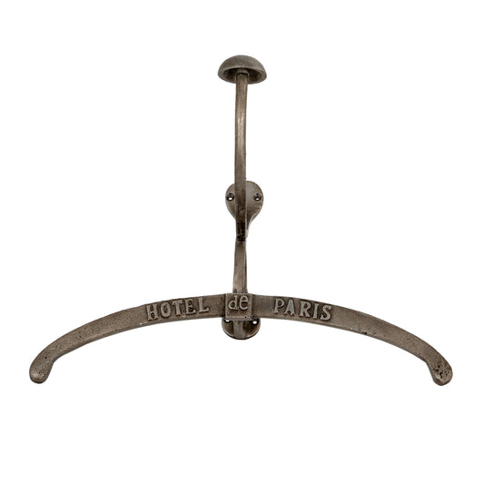 Antiqued Silver Coat Hanger With Hook by Hill Interiors