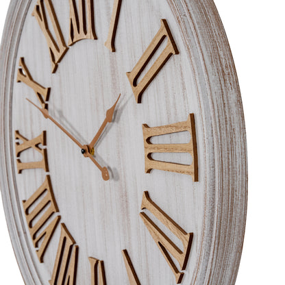 White Wash Clock With Wooden Numerals by Hill Interiors - image 3
