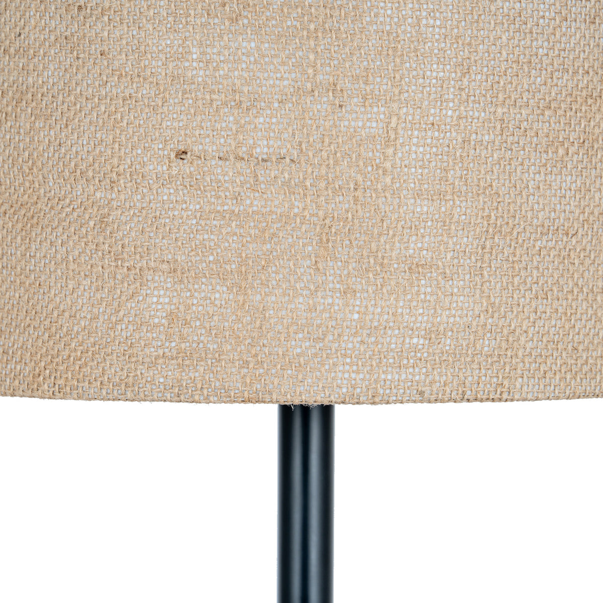 Black Cannon Table Lamp With Hessian Shade by SEDERVA - image 4