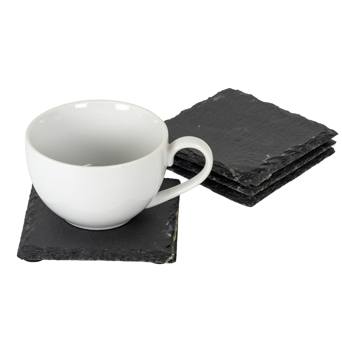 Set of Four Square Slate Coasters by Hill Interiors - image 2