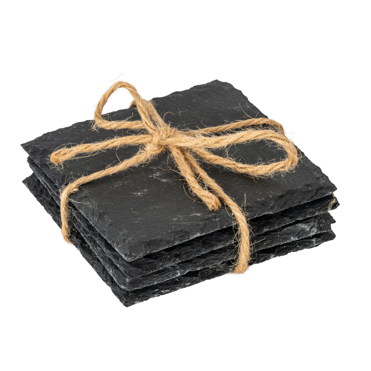 Set of Four Square Slate Coasters by Hill Interiors