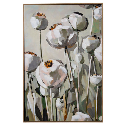 Poppy Heads Hand Painted Canvas in Frame by Hill Interiors - image 2