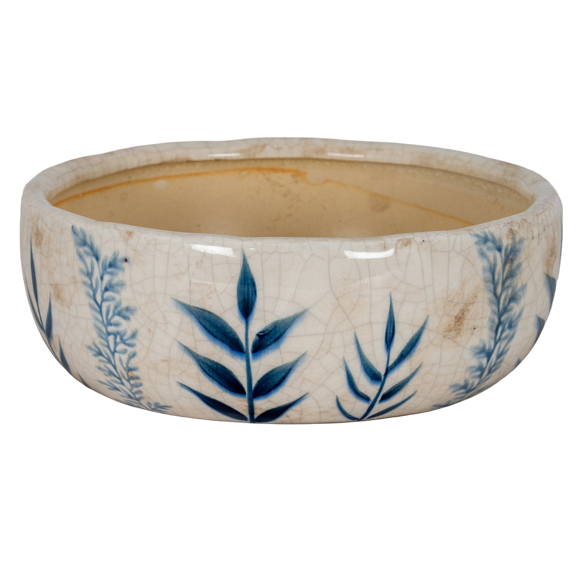Small Blue Flora Bowl Pot by Hill Interiors