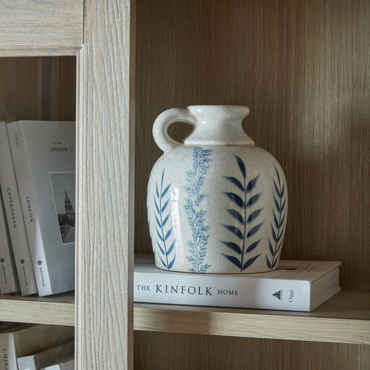 Blue Flora Amphora Jug Vase by Hill Interiors
