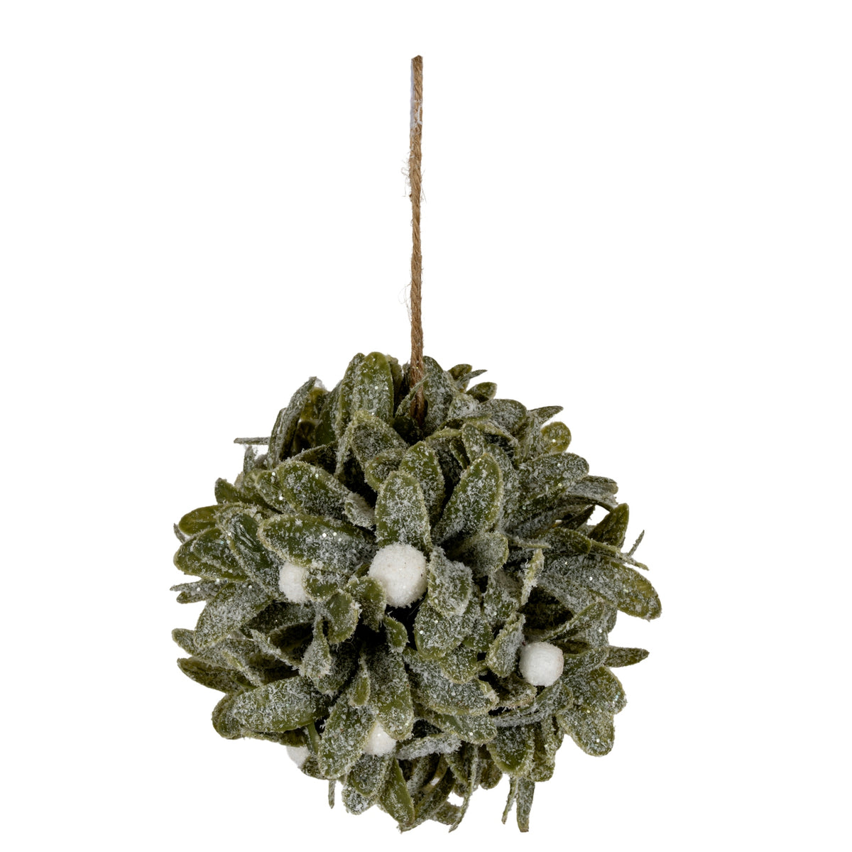 Frosted Mistletoe Ball Decoration by Hill Interiors