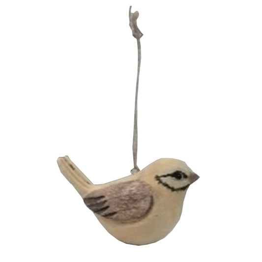 Wooden Winter Bird Decoration by Hill Interiors