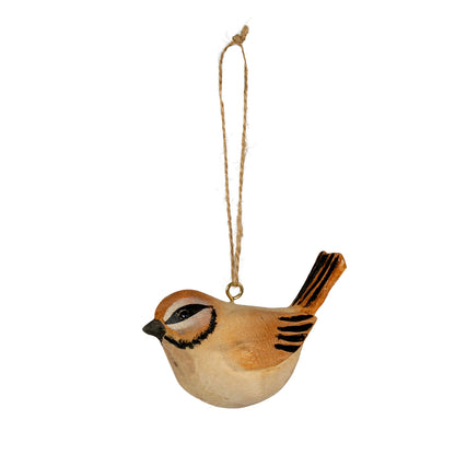 Wooden Tawny Bird Decoration by Hill Interiors