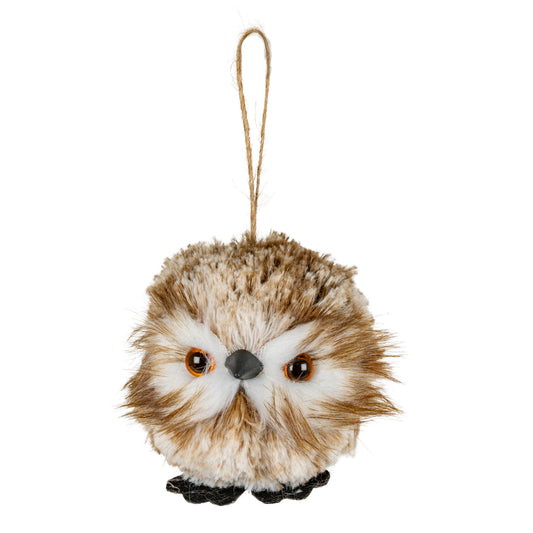 Feather Winter Owl Decoration by Hill Interiors