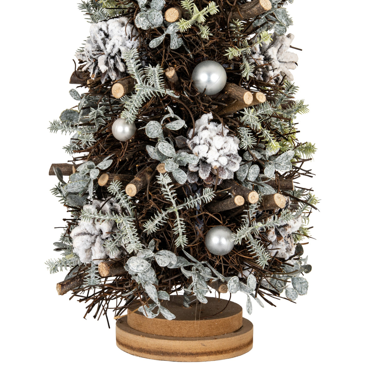 Large Frosted Forest Tree With Pinecones And Pearls by Hill Interiors - image 2