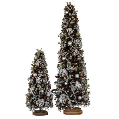Large Frosted Forest Tree With Pinecones And Pearls by Hill Interiors - image 3