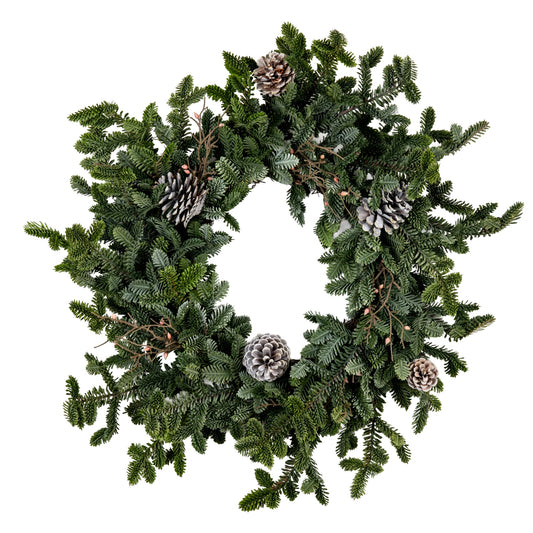 Woodland Pine Wreath With Pinecones by Hill Interiors