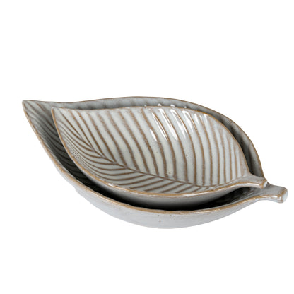 Alora Ceramic Elm Leaf Large Dish by Hill Interiors - image 3