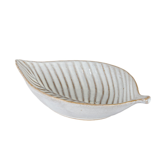 Alora Ceramic Elm Leaf Large Dish by Hill Interiors