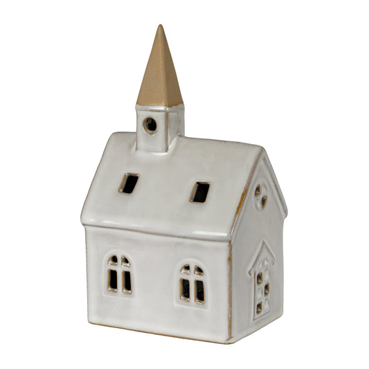 Alora Ceramic Church With LED Light by Hill Interiors