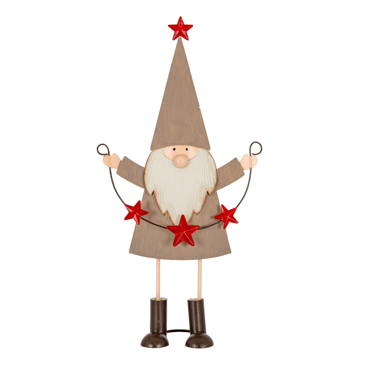 Cheeky Metal Elf with Star Garland by Hill Interiors