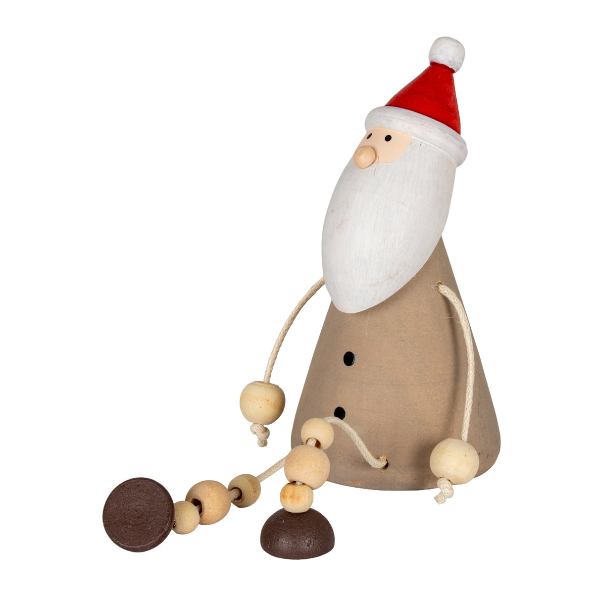 Wooden Jolly Sitting Santa Decoration by Hill Interiors - image 2