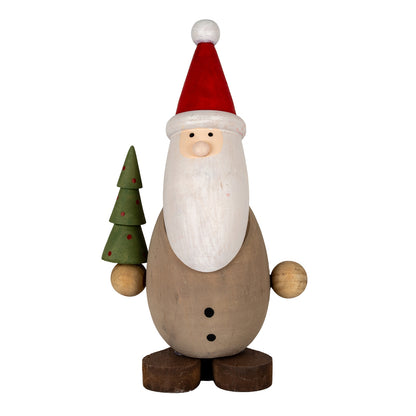 Wooden Santa with Tree by Hill Interiors