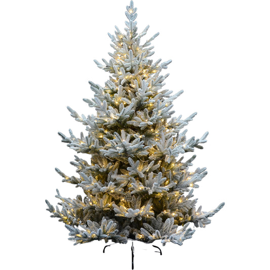 Snowy Spruce 7Ft Pre Lit 500 Led Christmas Tree by Hill Interiors