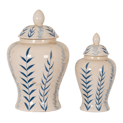 Blue Flora Ceramic Ginger Jar by Hill Interiors - image 2