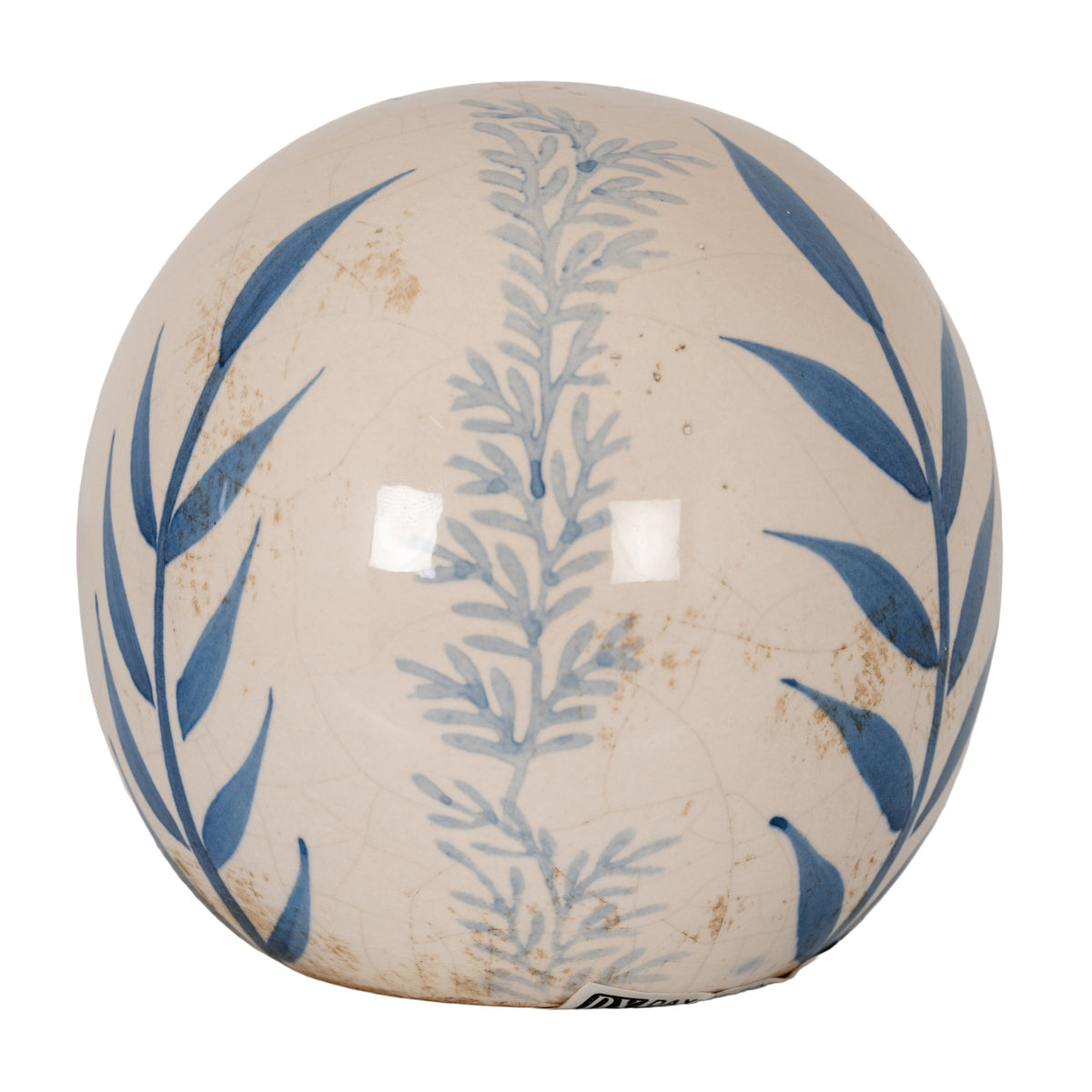 Large Blue Flora Decorative Ball by SEDERVA