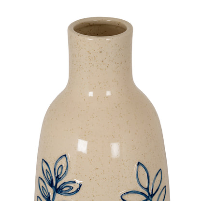 Blue Leaf Large Ceramic Bottle Vase by Hill Interiors - image 3