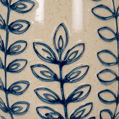 Blue Leaf Large Ceramic Bottle Vase by Hill Interiors - image 4