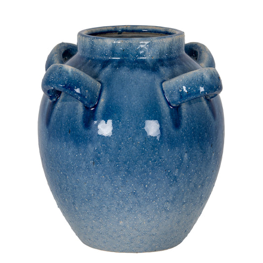 Azura Large Blue Amphora Pot by Hill Interiors