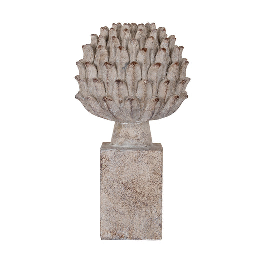 Ferro Large Artichoke on Plinth by Hill Interiors
