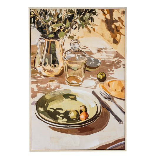 Alfresco Evening Hand Painted Canvas in Frame by Hill Interiors