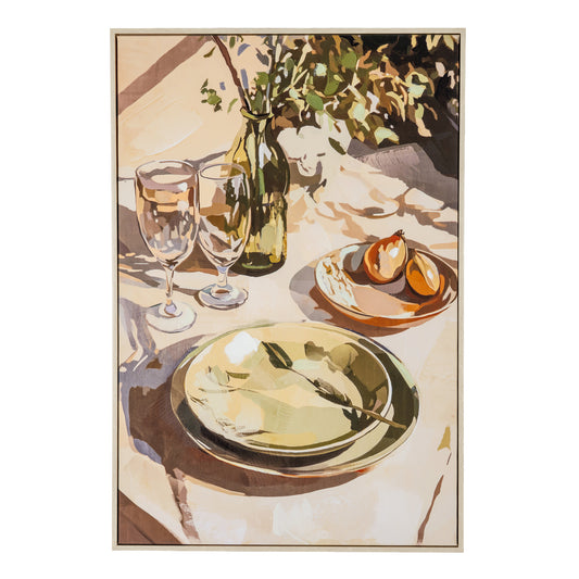 Alfresco Morning Hand Painted Canvas in Frame by Hill Interiors